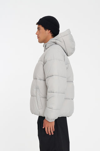 MENS STREET PUFFER JACKET CEMENT