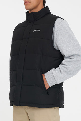 MENS HUFFER PUFFER VEST BLACK