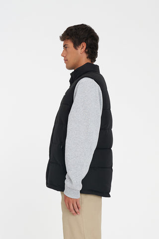 MENS HUFFER PUFFER VEST BLACK