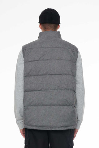 MENS HUFFER PUFFER VEST HRGBONE GREY