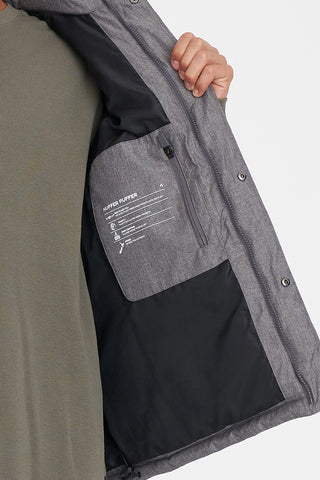 MENS HUFFER PUFFER VEST HRGBONE GREY