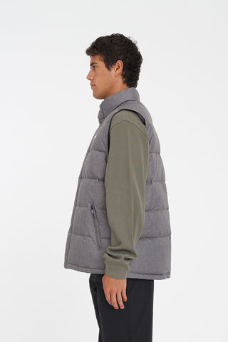 MENS HUFFER PUFFER VEST HRGBONE GREY