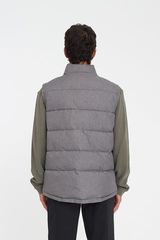 MENS HUFFER PUFFER VEST HRGBONE GREY