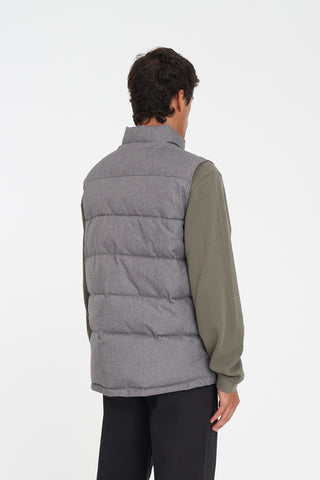 MENS HUFFER PUFFER VEST HRGBONE GREY