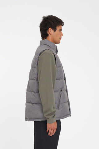MENS HUFFER PUFFER VEST HRGBONE GREY