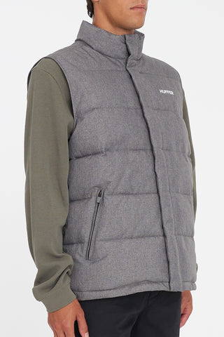 MENS HUFFER PUFFER VEST HRGBONE GREY