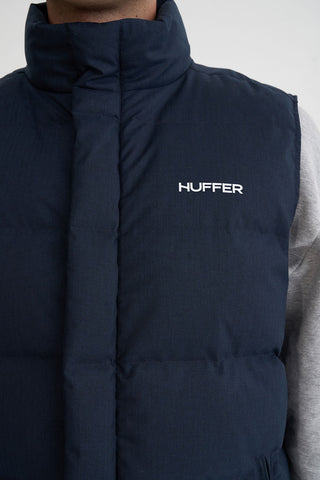 MENS HUFFER PUFFER VEST HRGBONE NAVY