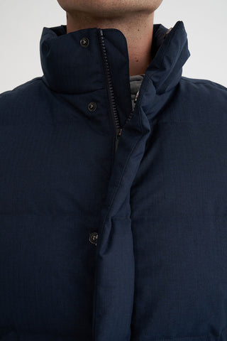 MENS HUFFER PUFFER VEST HRGBONE NAVY