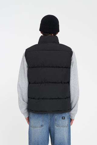 MENS HFR TRACK PUFFER VEST BLACK
