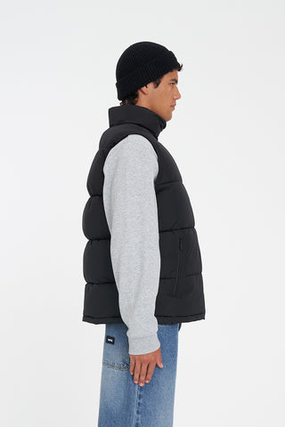 MENS HFR TRACK PUFFER VEST BLACK