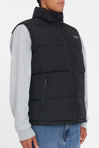 MENS HFR TRACK PUFFER VEST BLACK
