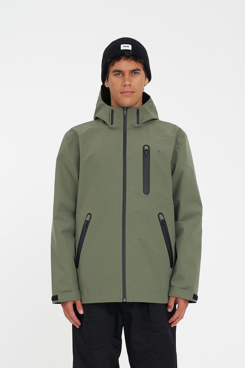 MENS INFINITYTECH STORMSHELL JACKET KHAKI – Huffer
