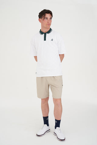 CHECK PAR SS POLO WHITE