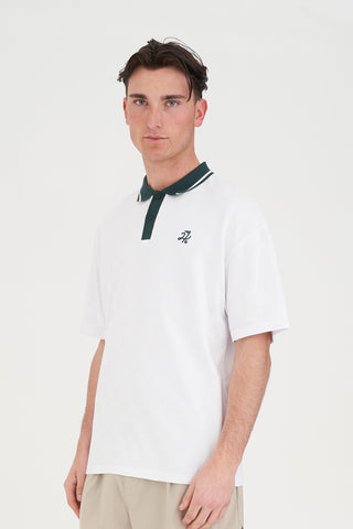 CHECK PAR SS POLO WHITE
