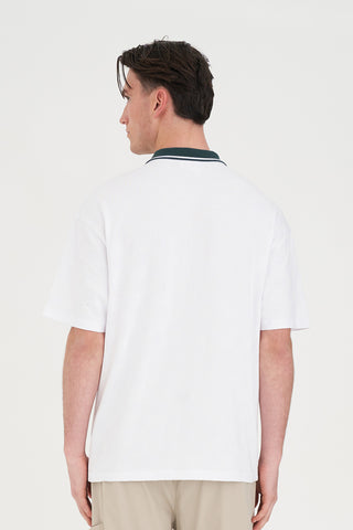 CHECK PAR SS POLO WHITE