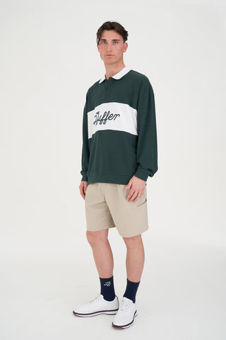 PIQUE RUGBY CREW NAVY/WHITE