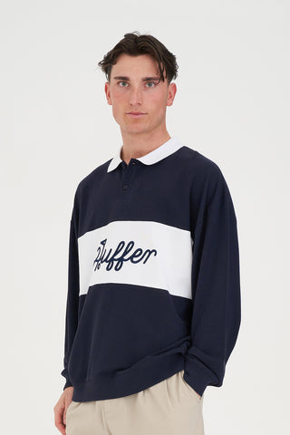 PIQUE RUGBY CREW GOLF GREEN/WHT