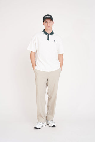 MENS CHECK PAR SS POLO CHALK