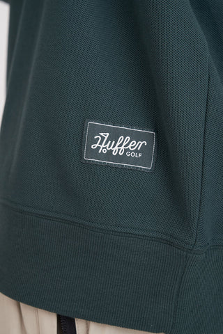 MENS PIQUE RUGBY CREW GOLF GREEN