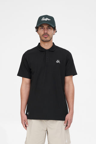 MENS CLASSIC SS POLO/BUGGIN BLACK
