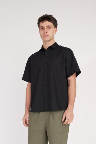 LIN-IN SS SHIRT BLACK