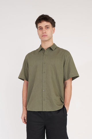 LIN-IN SS SHIRT KHAKI
