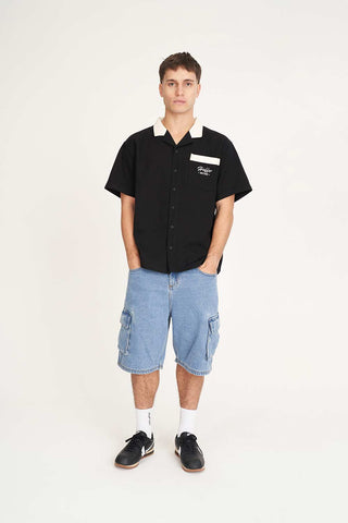 STRIKE SHIRT BLACK/ECRU