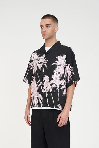 BALMY CROP SHIRT PINK/BLACK