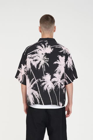 BALMY CROP SHIRT PINK/BLACK