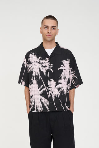 BALMY CROP SHIRT PINK/BLACK