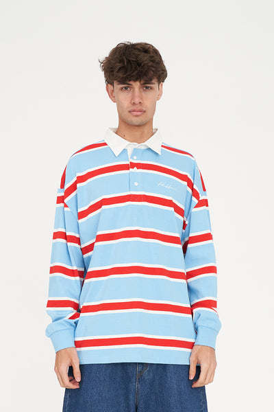 STRIPE GRAND RUGBY BLUE/POPPY – Huffer