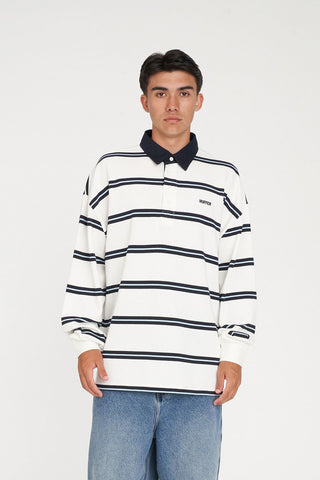 STRIPE GRAND RUGBY CHALK/NAVY/BLUE