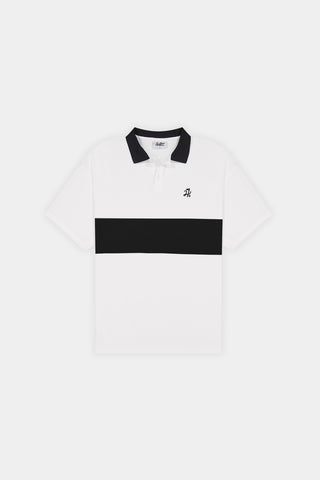 TECH LINE SS POLO CHALK/BLACK