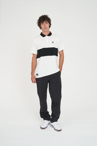 TECH LINE SS POLO CHALK/BLACK