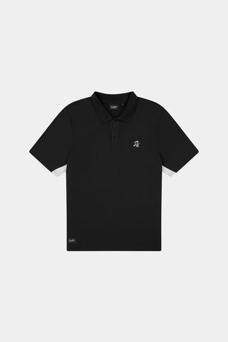 TECH PANEL SS POLO BLACK/CHALK