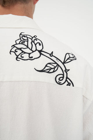 COSTA CROP SHIRT/MONNANI CHALK