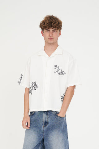 COSTA CROP SHIRT/MONNANI CHALK