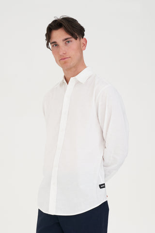 CLASSIC LIN-IN SHIRT WHITE