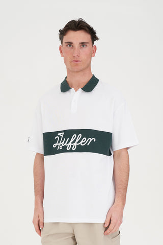 PAR LINE SS POLO WHITE/GOLF G