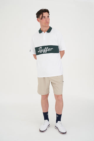 PAR LINE SS POLO WHITE/GOLF G