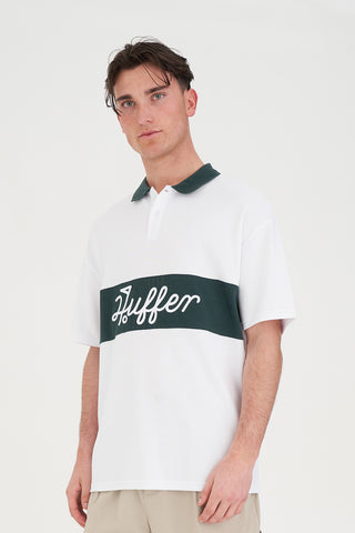 PAR LINE SS POLO WHITE/GOLF G