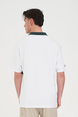 PAR LINE SS POLO WHITE/GOLF G