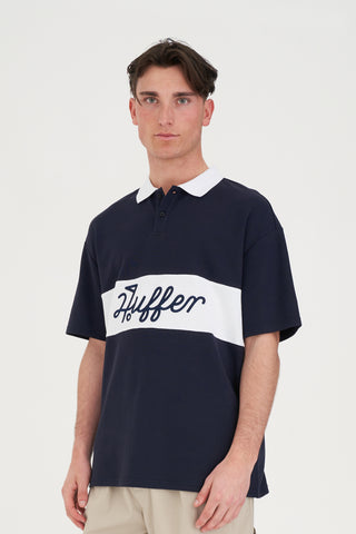 PAR LINE SS POLO NAVY/WHITE