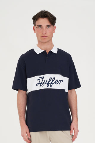PAR LINE SS POLO NAVY/WHITE