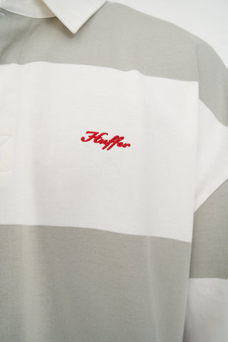 STRIPE BOX SS RUGBY STONE/CHALK