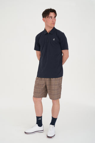 MENS TECH ZIP POLO NAVY