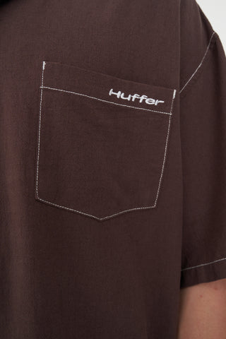 HAVANA STITCHED BOX SHIRT COCOA