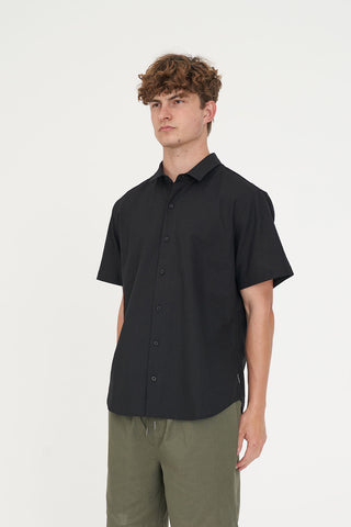 LIN-IN SS SHIRT BLACK