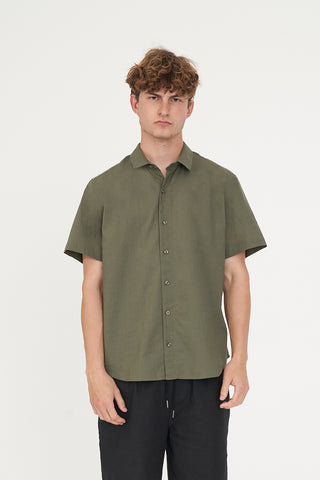 LIN-IN SS SHIRT KHAKI