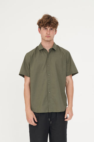 LIN-IN SS SHIRT KHAKI